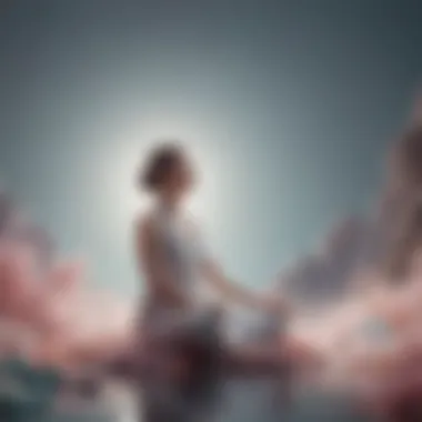Mindfulness in Motion: Embracing Inner Calm A calming scene of a meditative figure surrounded by soft colors, representing mindfulness.