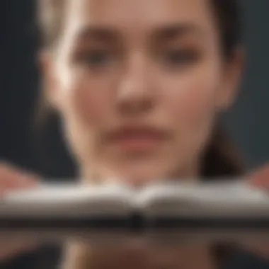 The Power of Reflection A journal open to blank pages inviting reflection