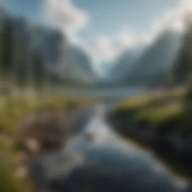Finding Inner Peace A serene landscape symbolizing inner peace