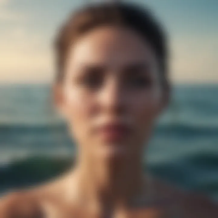 A calm ocean illustrating emotional resilience and strength