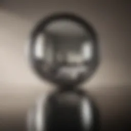 A blurred reflection in a mirror, symbolizing distorted self-perception.