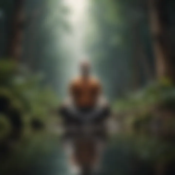 A peaceful meditation scene illustrating mindfulness