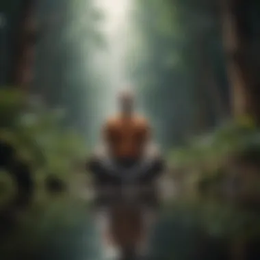 Finding Calm in the Chaos A peaceful meditation scene illustrating mindfulness