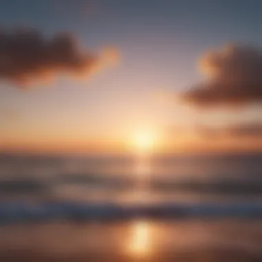 Harmonious Sunset A sunset over a calm sea, evoking feelings of peace and happiness.