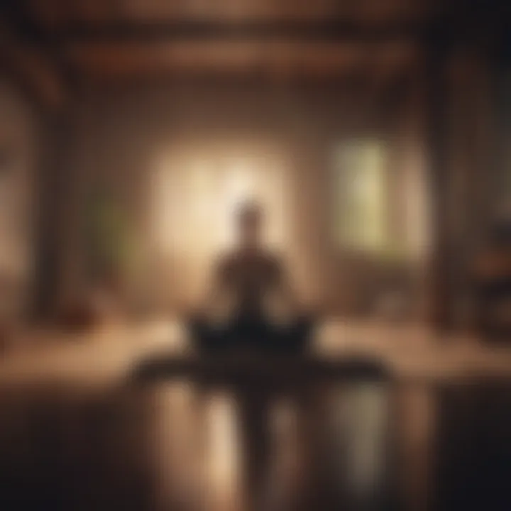 A person practicing mindfulness meditation in a quiet space