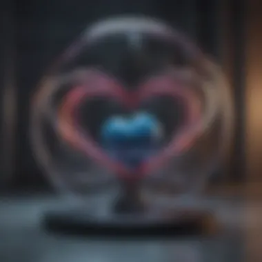 The Intersection of Love and Technology Abstract representation of love intertwined with technology