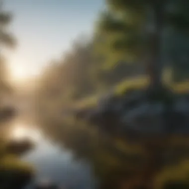 Nature's Inspiration for Self-Motivation A tranquil landscape symbolizing inner peace and motivation