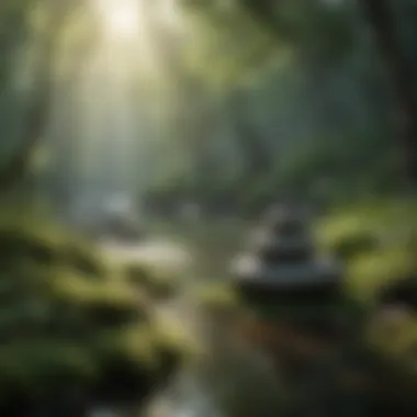 Nature's Influence on Zen Music and Mindfulness Calm landscape representing relaxation and focus