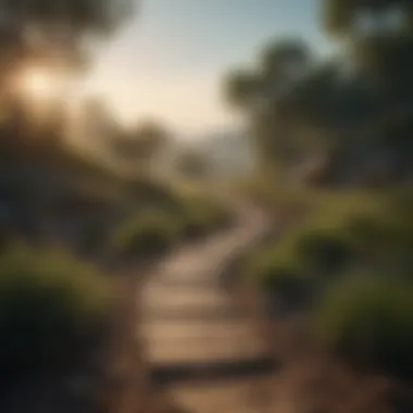 Nature's Embrace: A Path to Mindfulness A serene landscape promoting mindfulness.