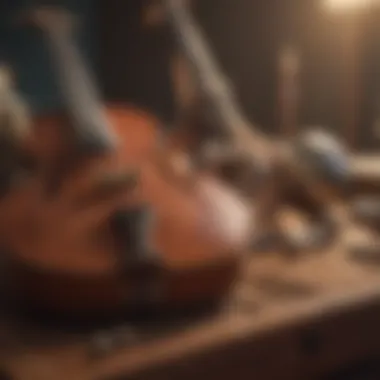 Instruments of Serenity Musical instruments arranged harmoniously, ready to create soothing melodies.