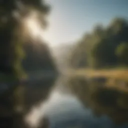 A serene landscape with calming colors representing tranquility.
