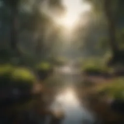 A serene landscape depicting a fresh start