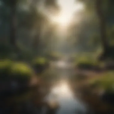A serene landscape depicting a fresh start