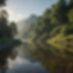 A serene landscape promoting calmness