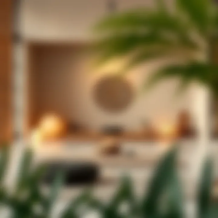 A meditative space with calming elements, promoting self-discovery.