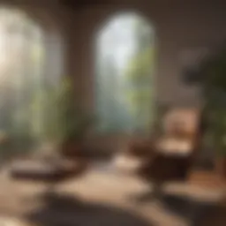A serene space with soft lighting and comfortable seating