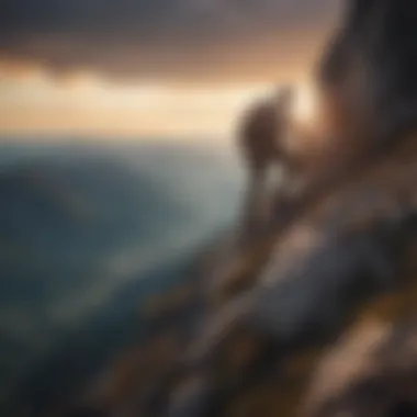 Cultivating Resilience A person climbing a mountain, illustrating resilience