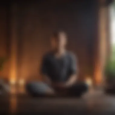 A person meditating in a peaceful environment, symbolizing mindfulness