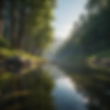 A Peaceful Setting for Self-Reflection A serene landscape encouraging reflection