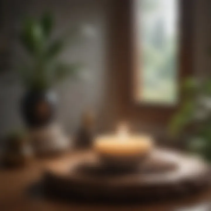 A calming space adorned with self-care essentials