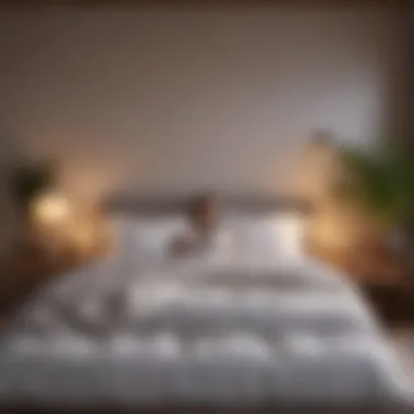 Creating a Calm Sleep Environment A serene bedroom environment with soft lighting and plush bedding