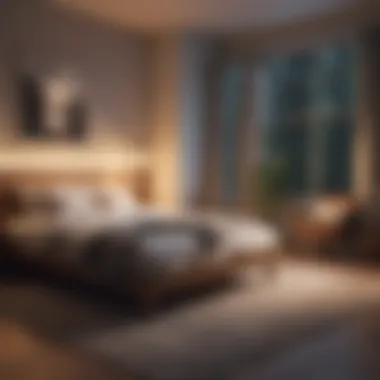 A serene bedroom environment promoting restful sleep