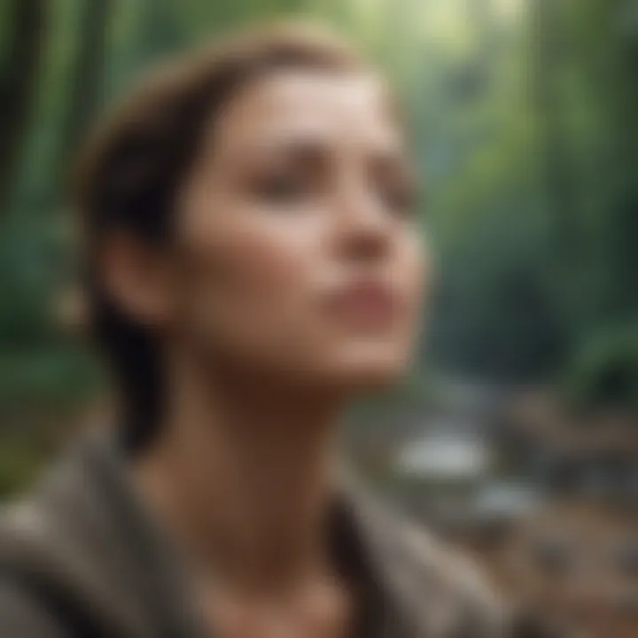 A thoughtful individual reflecting on their emotional journey