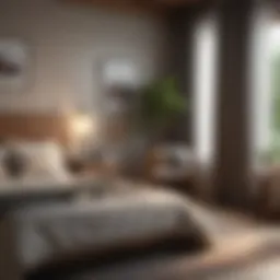 A serene bedroom setting promoting relaxation before sleep