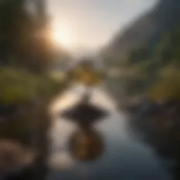 A serene landscape symbolizing self-reflection