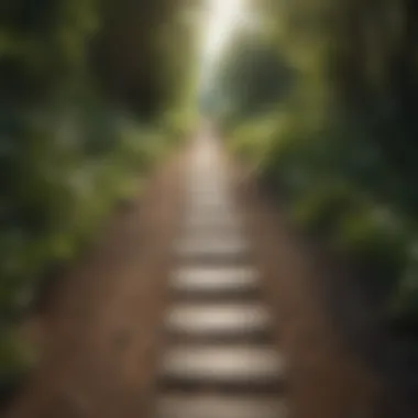 Choosing the Right Path in Personal Growth A pathway diverging into two routes, indicating choices and decision-making