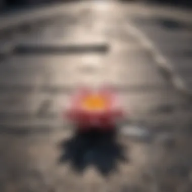 Resilience: Thriving Through Adversity A blooming flower emerging from cracks in the pavement, symbolizing resilience