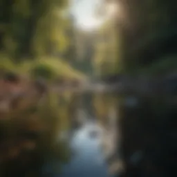 A serene landscape promoting calmness and reflection