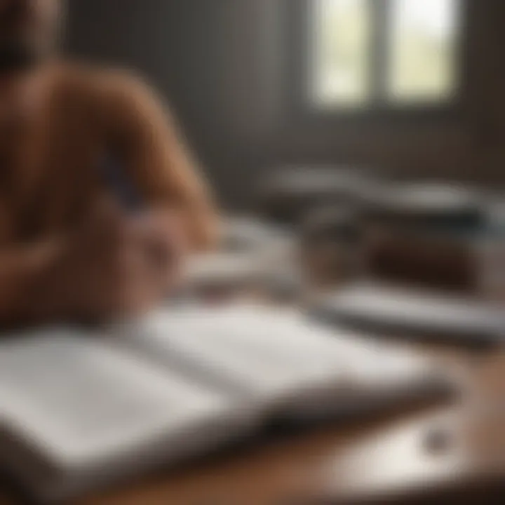 A journal open with notes on cognitive restructuring