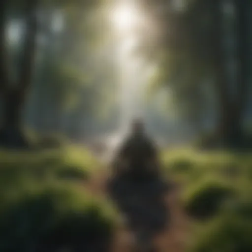 A serene landscape promoting mindfulness