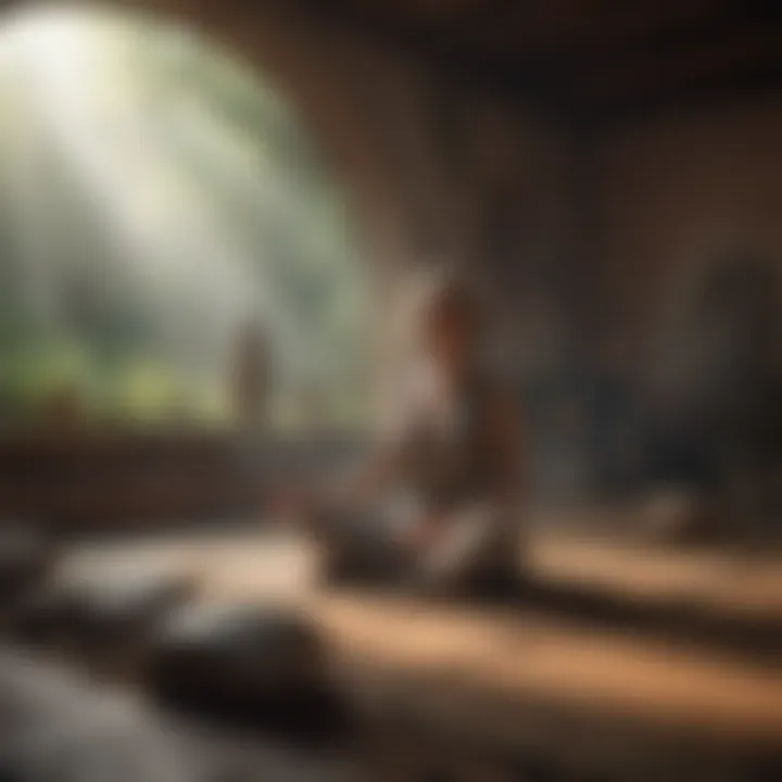 Mindfulness meditation session for relaxation