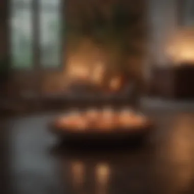 Meditation space with candles and soft lighting for mindfulness
