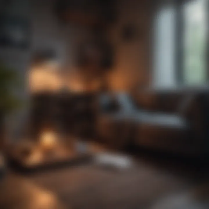 Comfortable reading nook with books and a warm drink for relaxation