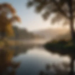 A serene landscape symbolizing tranquility and reflection