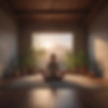 Mindful Meditation Space A peaceful meditation setting promoting mindfulness