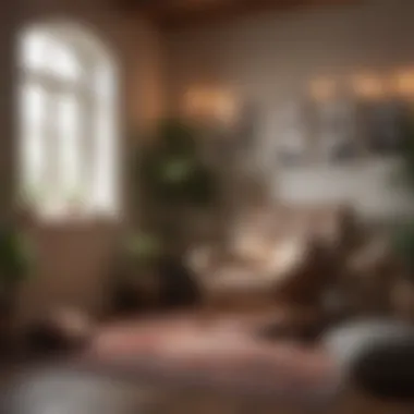 Comfortable Reading Space A cozy reading nook with soft lighting for relaxation
