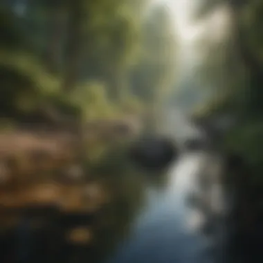 Tranquility in Nature A serene landscape promoting tranquility and balance