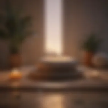 Creating a Tranquil Meditation Environment A minimalist meditation space with cushions and candles