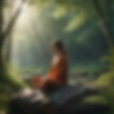 Embracing Nature for Mindful Relaxation A peaceful outdoor scene encouraging mindfulness