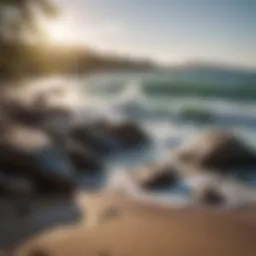 Calming landscape with gentle waves