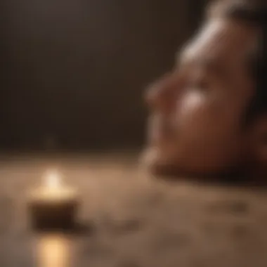 Mindfulness Meditation for Relaxation Close-up of a person meditating in a peaceful setting