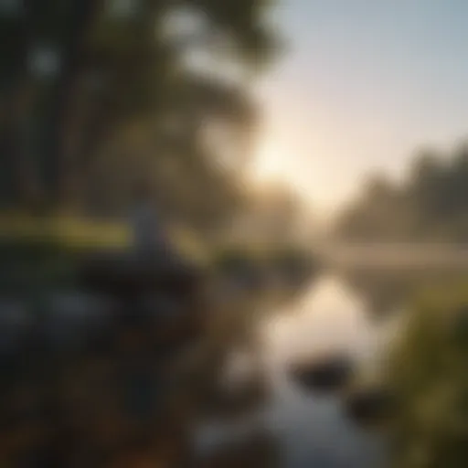 A serene landscape ideal for meditation