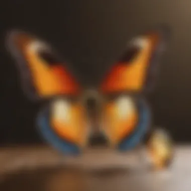Transformation Through Forgiveness A butterfly emerging from a chrysalis signifying transformation