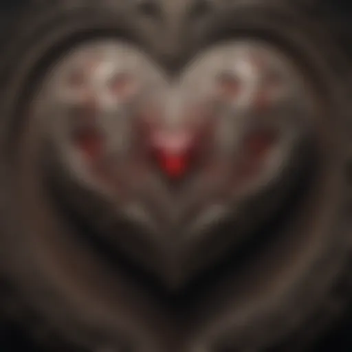 A beautiful heart drawn with intricate designs symbolizing love.