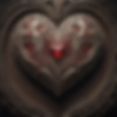 Artistic Representation of Love A beautiful heart drawn with intricate designs symbolizing love.