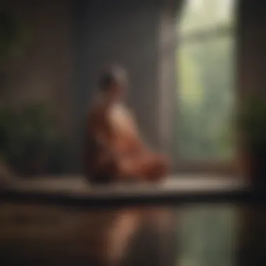 A person meditating in a quiet space